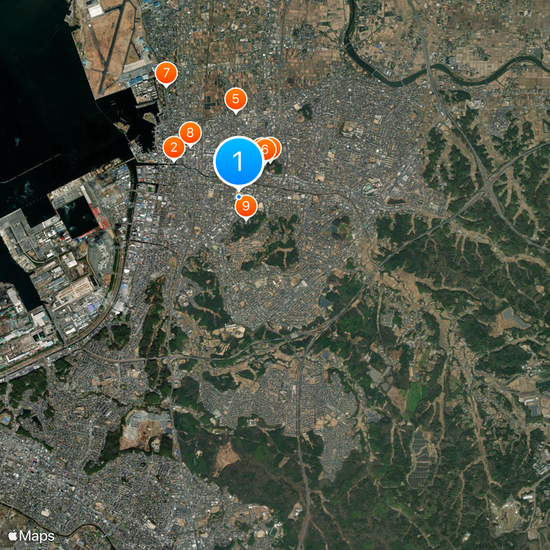 Chiba Prefectural Kisarazu High School Map