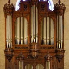 Grandstand pipe organ on the Notre-Dame-du-Lac church  in Lunel (Hérault, France)