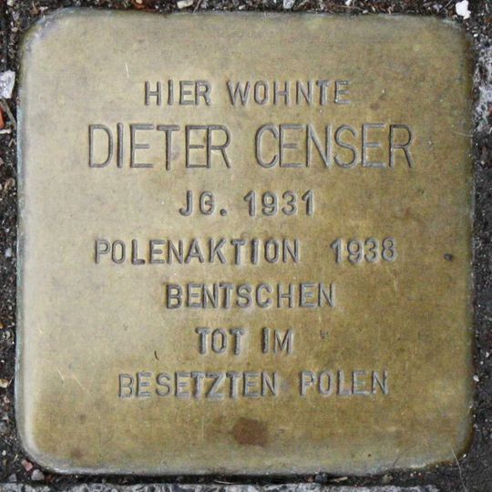 Stolperstein à la mémoire de Dieter Censer