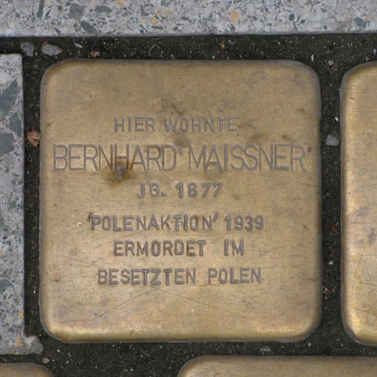 Stolperstein à la mémoire de Bernhard Maissner