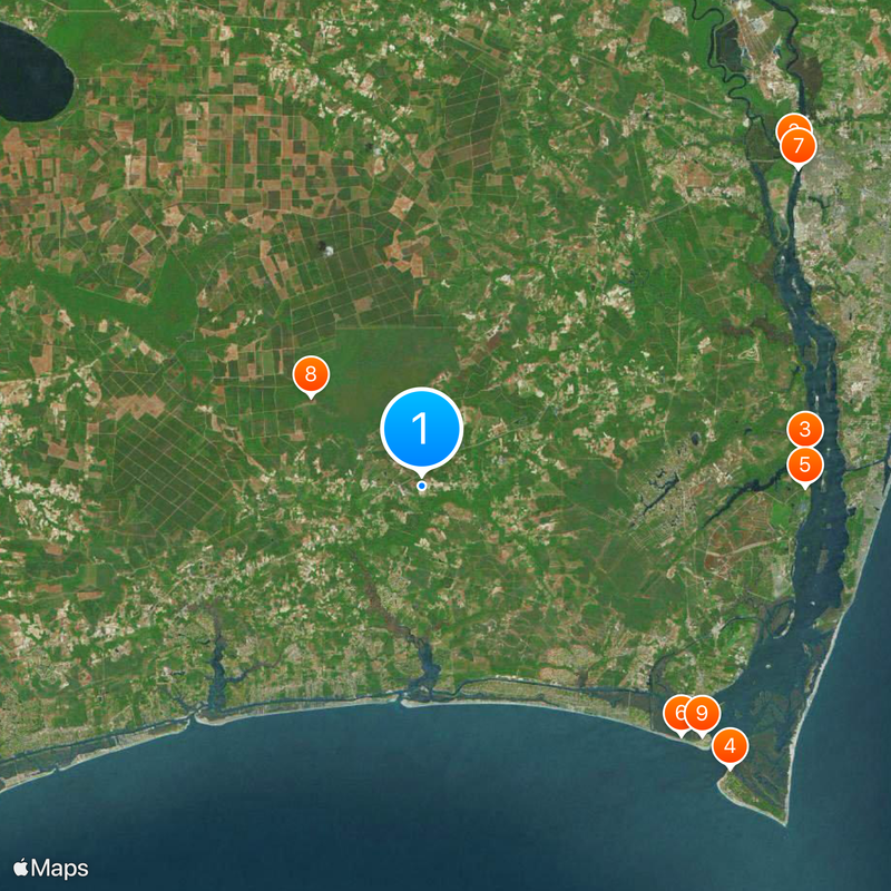 Brunswick County Karte