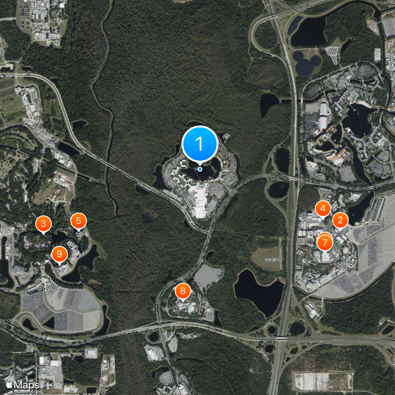Disney's Coronado Springs Resort Map
