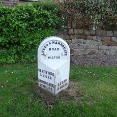 Milestone To Front Of Number 1 Grove Cottages