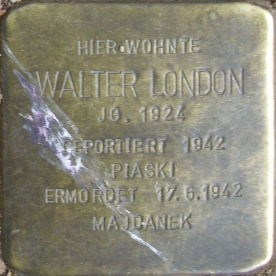 Stolperstein dedicated to Walter London