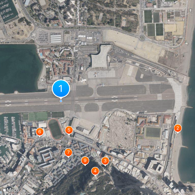 Aeroporto de Gibraltar Mapa
