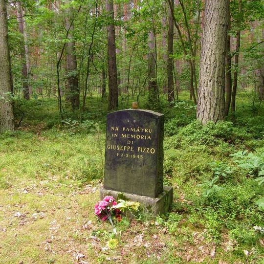 Pomník padlým u Sosnové v lese na rozcestí