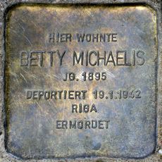 Stolperstein dedicated to Betty Michaelis