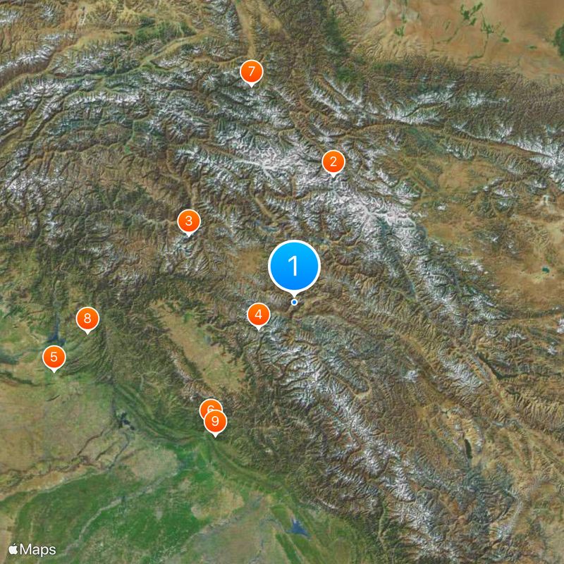 Jammu en Kasjmir Kaart