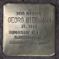 Stolperstein dedicated to Georg Biermann