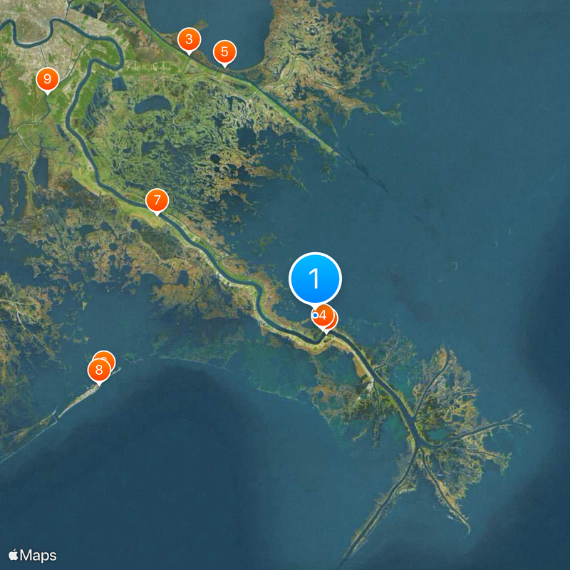 Plaquemines Parish Map