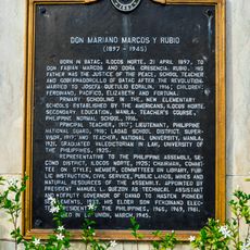 Don Mariano Marcos y Rubio historical marker