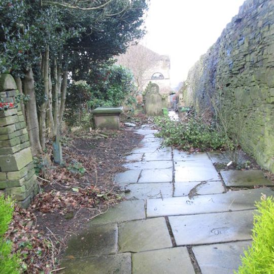 Burial ground boundary and retaining wall with gates and steps Providence United Reformed Church