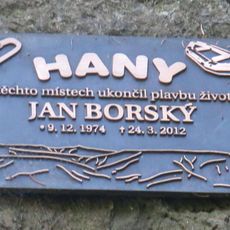Pamětní deska Jana Borského u Riegrovy stezky
