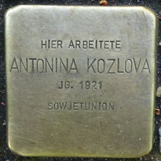 Stolperstein à la mémoire d’Antonina Kozlova