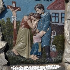 Pomník padlým v I. a II. sv. v. , reliéf figurálny I.