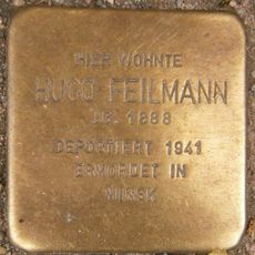 Stolperstein dedicated to Hugo Feilmann