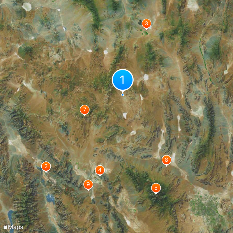 Yucca Flat Map
