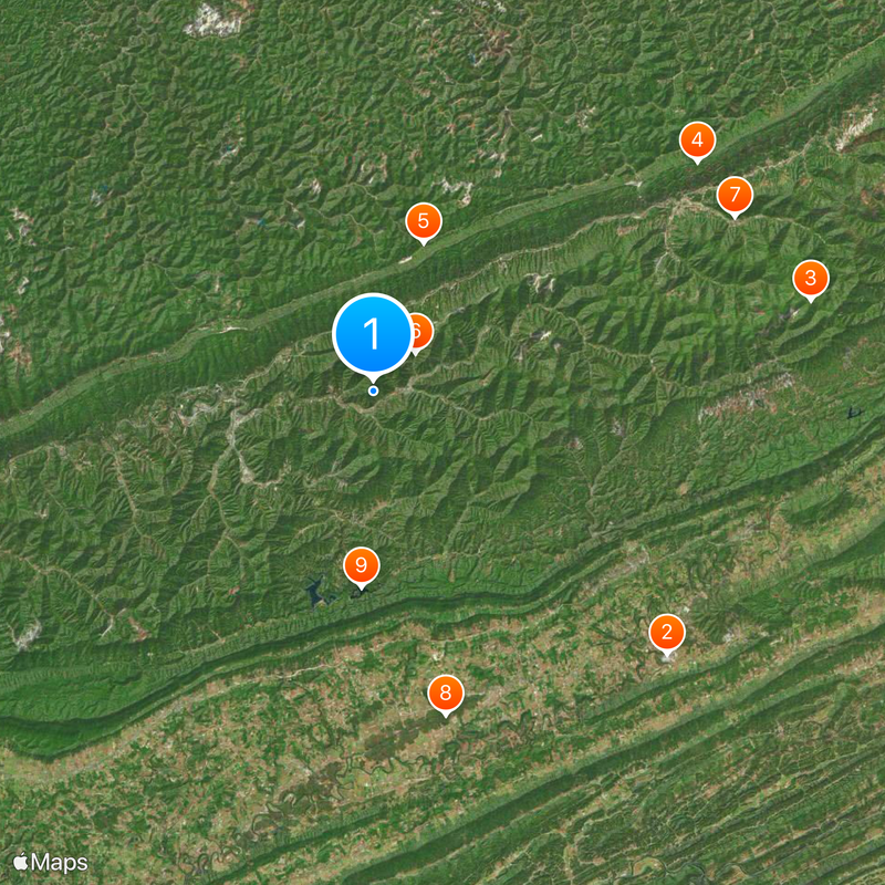 Condado de Harlan Mapa