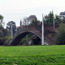 Footbridge to the tram loop Dlabačov