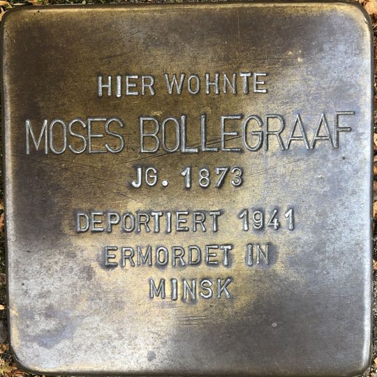 Stolperstein dedicated to Moses Bollegraaf