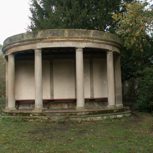 Summer house in Bridge Royd Wood approximately 200 metres west of Cascade Bridge in Breton Park