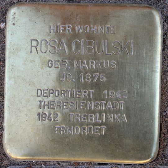 Stolperstein dedicated to Rosa Cibulski