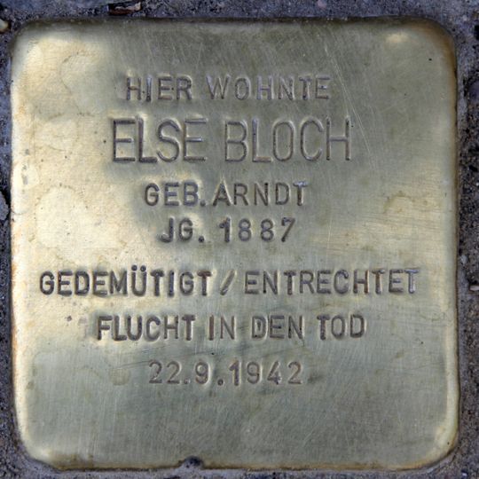 Stolperstein dedicated to Else Bloch