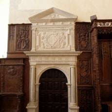 Porte de la sacristie de la collégiale Sainte-Madeleine de Champeaux