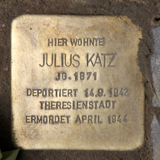 Stolperstein dedicated to Julius Katz