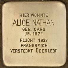 Stolperstein en memoria de Alice Nathan