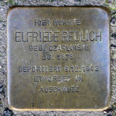 Stolperstein à la mémoire d’Elfriede Redlich