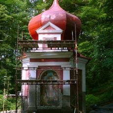 Obrázek na Křížové cestě u Tábora - 12. zastavení