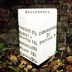 Milepost, Stafford Street, SE of A519 roundabout