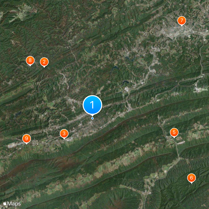 Bluefield Map