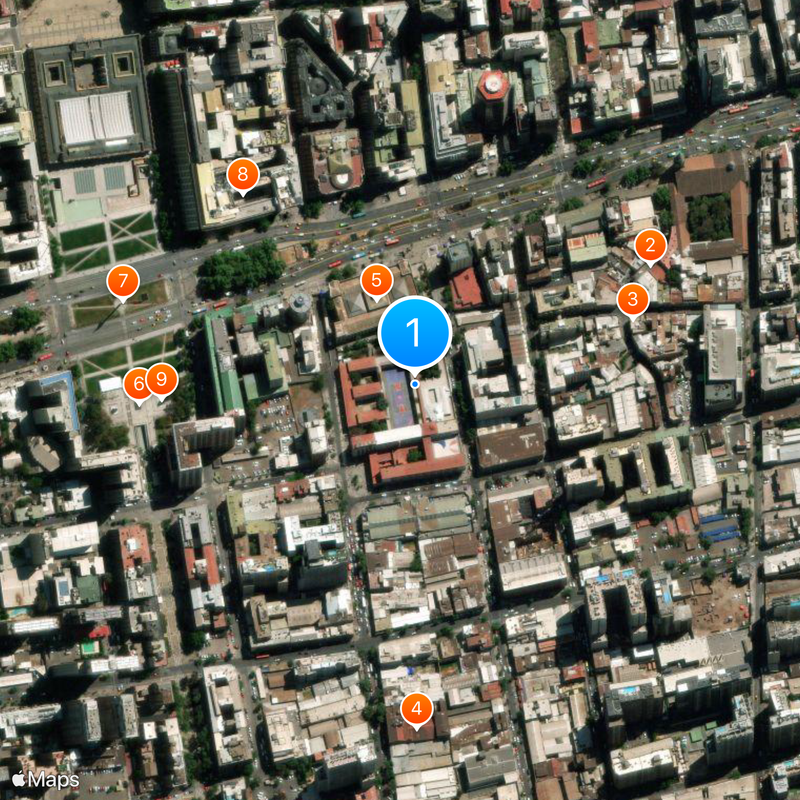 Instituto Nacional General José Miguel Carrera Map