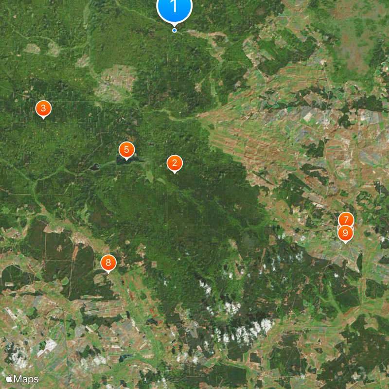 Białowieża-Urwald Karte