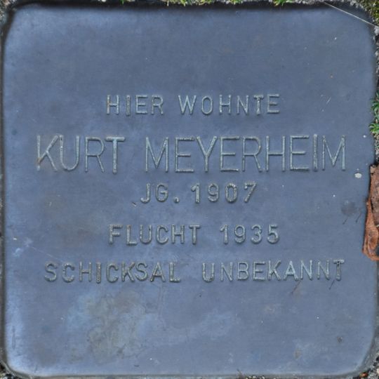 Stolperstein dedicated to Kurt Meyerheim