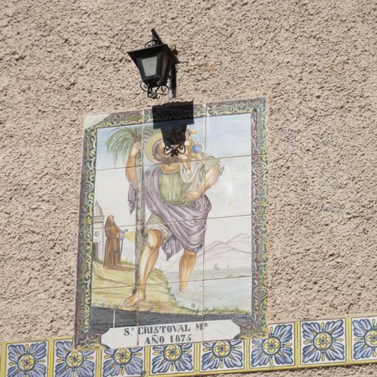 Ceramic panel of Saint Christopher