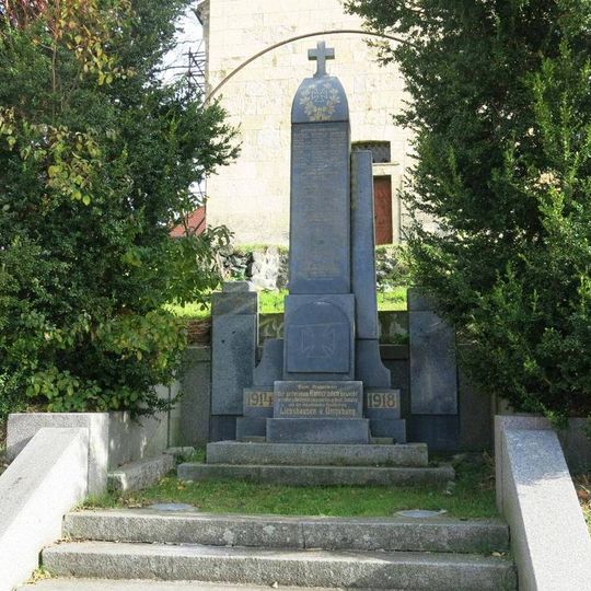 Pomník padlým v 1.světové válce u kostela v Libčevsi
