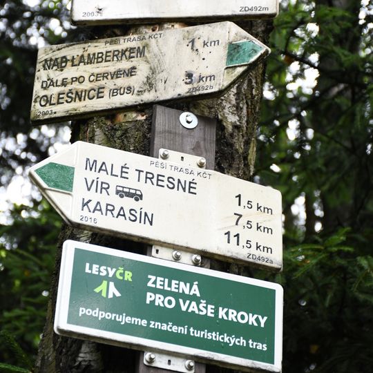 Rozcestník Tresenský potok