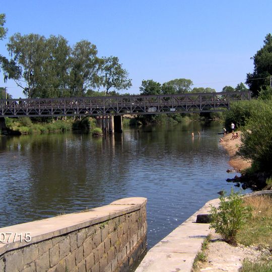 Most přes Lužnici v Dráchově