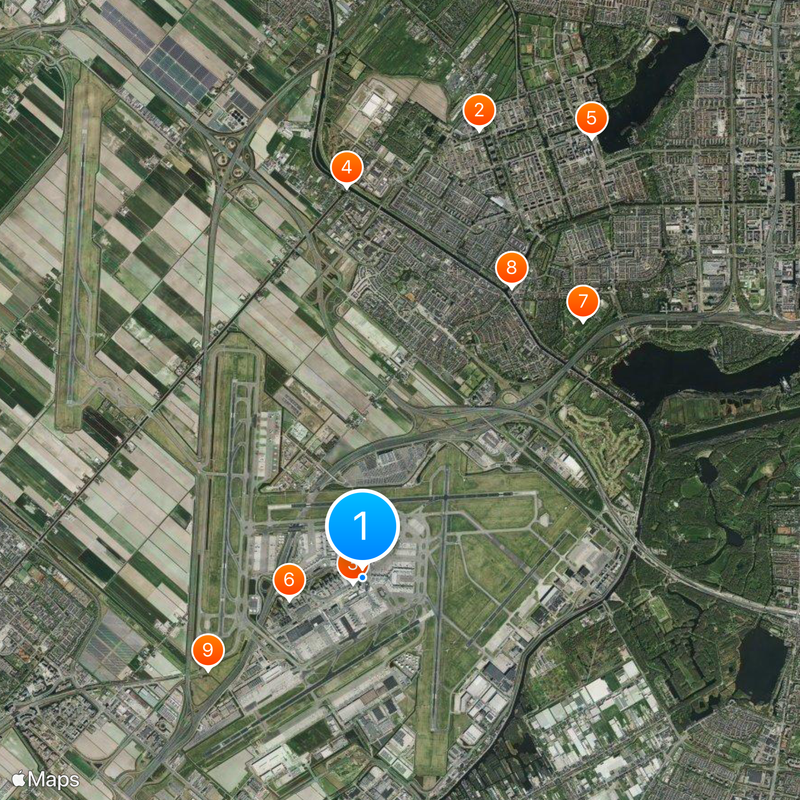 Amsterdam Airport Schiphol Map