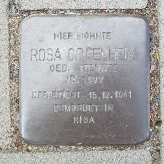 Stolperstein en memoria de Rosa Oppenheim