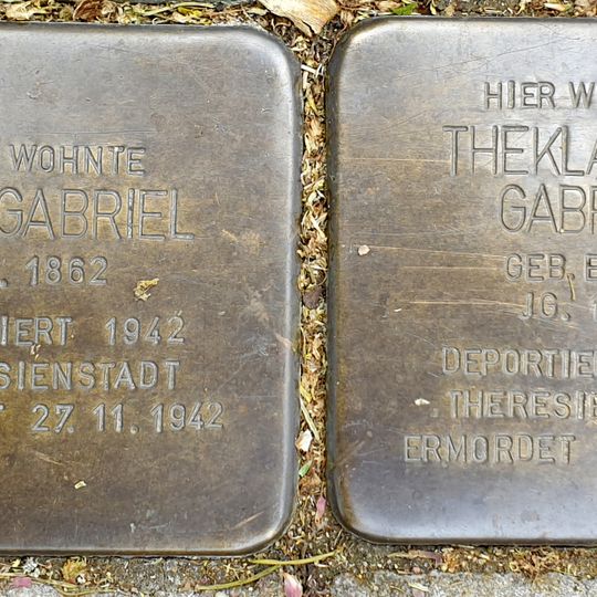 Stolperstein à la mémoire de Toni Gabriel