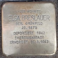 Stolperstein en memoria de Elsa Breslauer