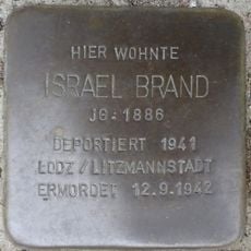 Stolperstein en memoria de Israel Brand