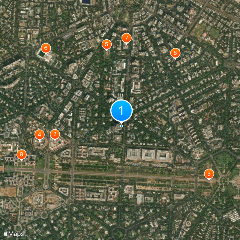 Le Meridien New Delhi Map