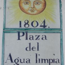 Plaza Agua Limpia street sign (Segorbe)