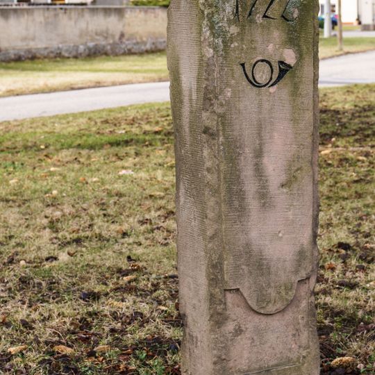 Polish-Saxon Post Milestone Halbmeilenstein Grehbehna