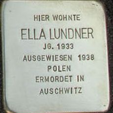 Stolperstein dedicated to Ella Lundner